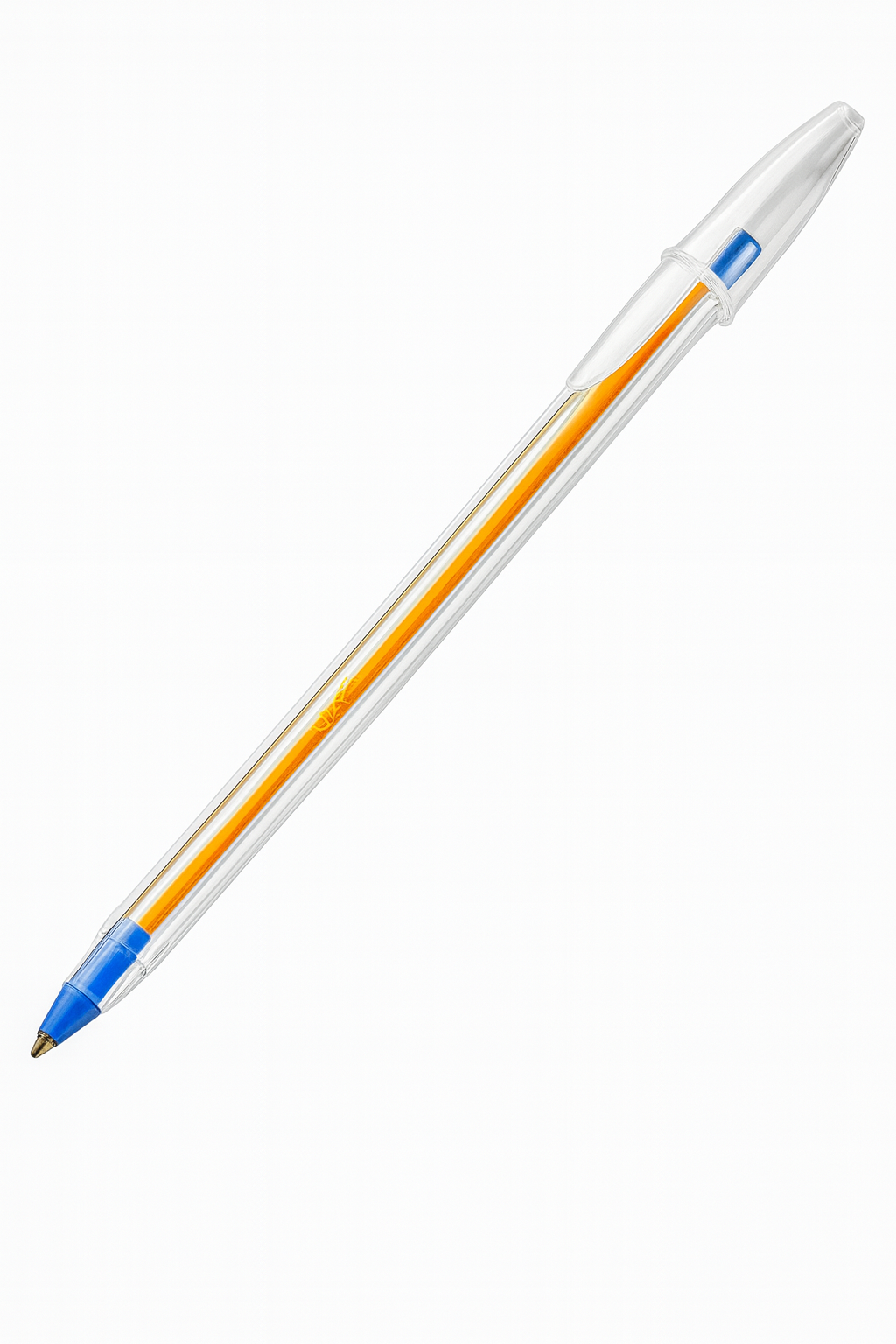 Caneta azul ponta fina